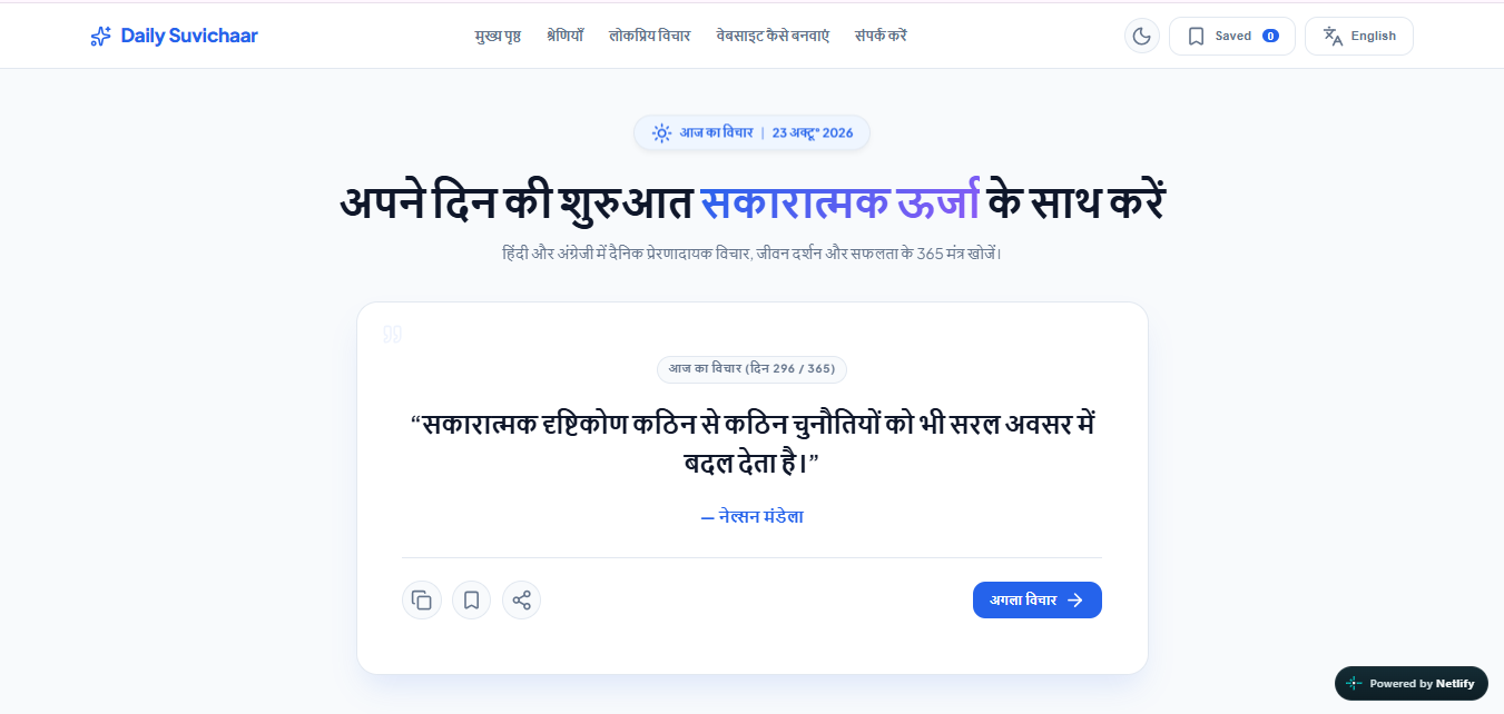 Daily Suvichar Preview
